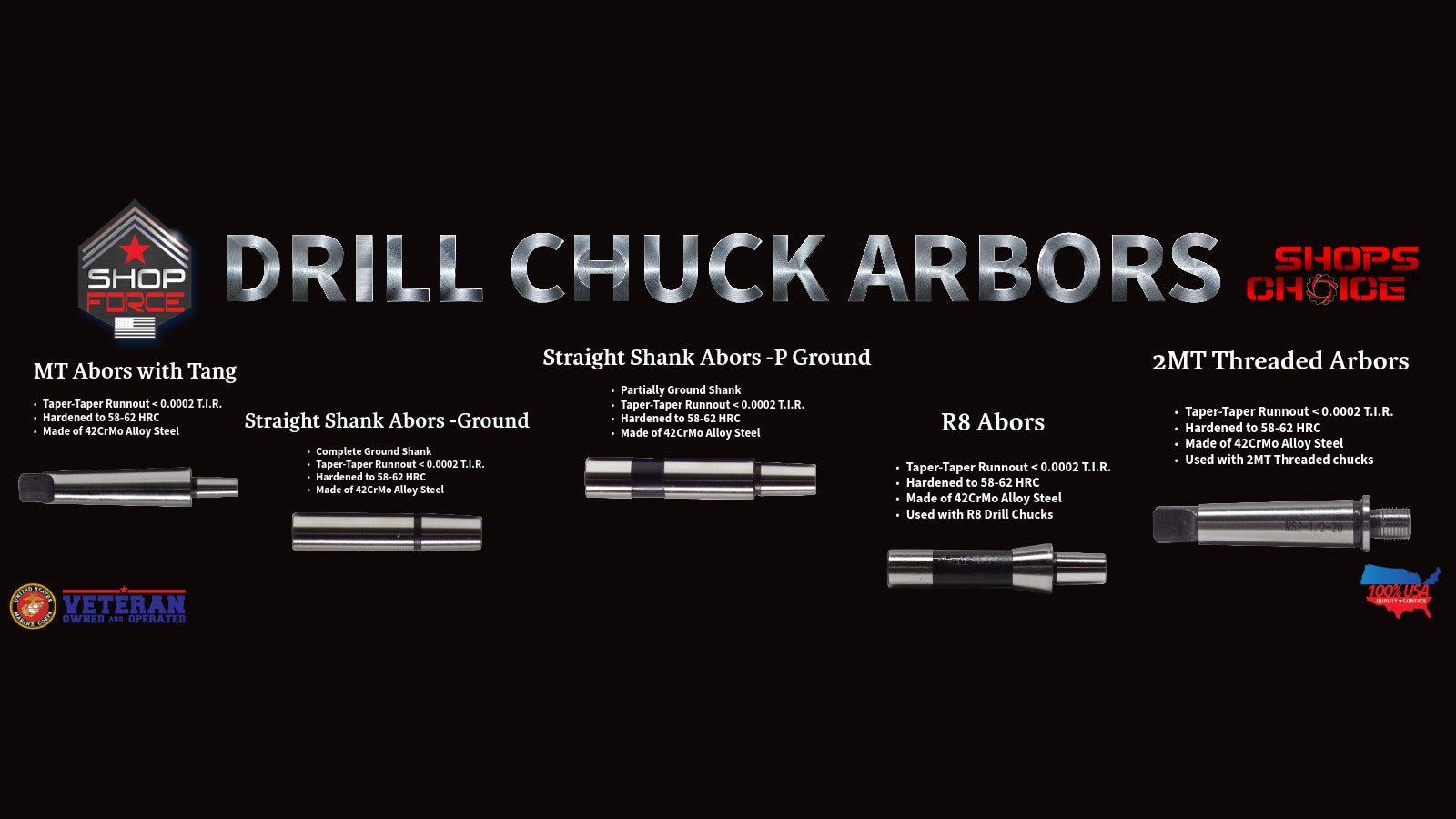 Drill Chuck Arbors