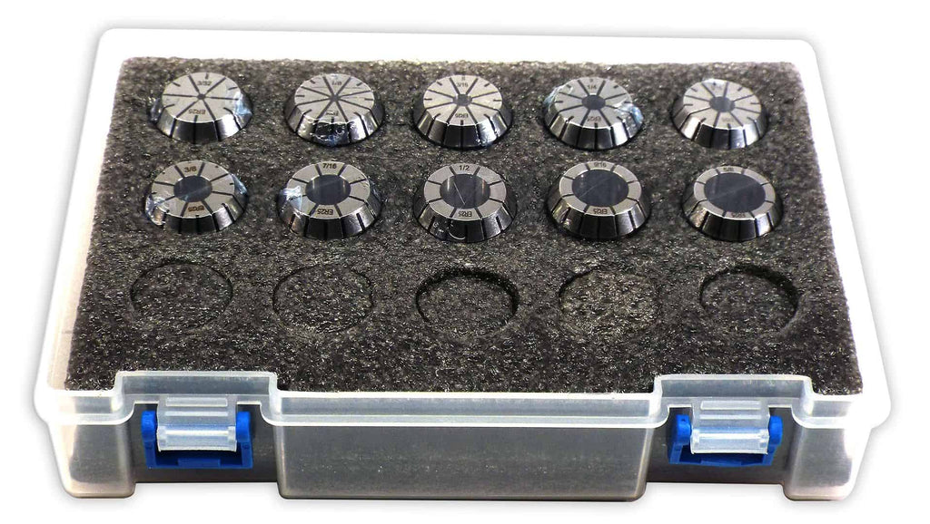 Precision metal dial knobs set in foam packaging for electronic prototypes.