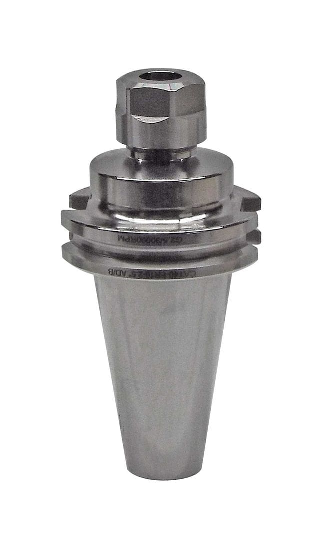 High-precision CNC machine tool holder for industrial milling and machining, durable steel construction, compatible with various CNC machine spindles for manufacturing and metalworking applications.