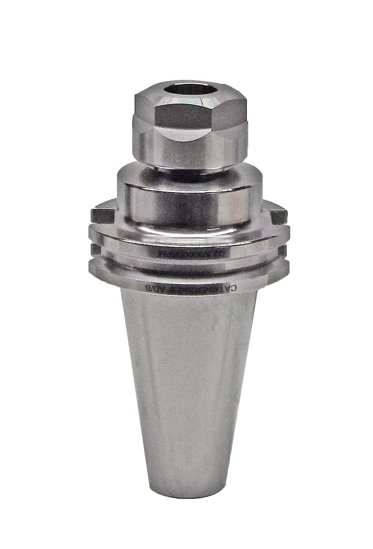 High-precision industrial tool holder for machining and manufacturing processes. Robust metal construction, designed for durability and accuracy in CNC machining applications.