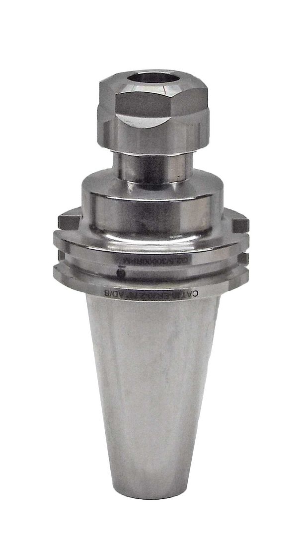 High-precision industrial tool holder for CNC machines, made of durable steel, ensures stability and accuracy in machining operations. Perfect for manufacturing and tool setup applications.