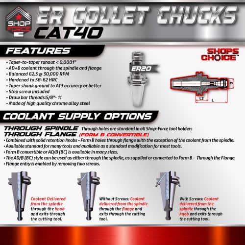 ER Collet Chucks for CNC Machines, precision tool holders for accurate grinding, tapping, and machining applications. Compatible with high-speed spindles, made of durable chrome alloy steel, featuring easy installation.