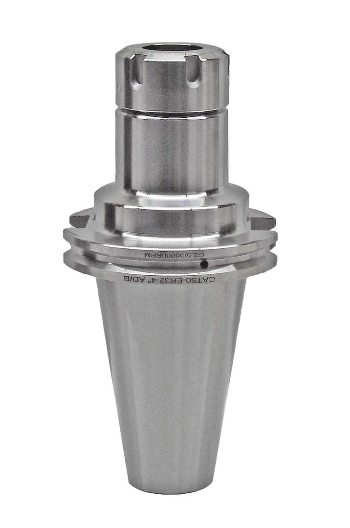 High-precision CNC tool holder for industrial machining, durable metal construction, standard size fit for milling machines, reliable performance for precise manufacturing processes.