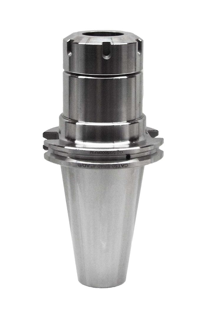 Precision CNC machine tool holder for high-accuracy machining applications. Made of durable steel with a polished finish, ensuring reliable performance in manufacturing and industrial settings.