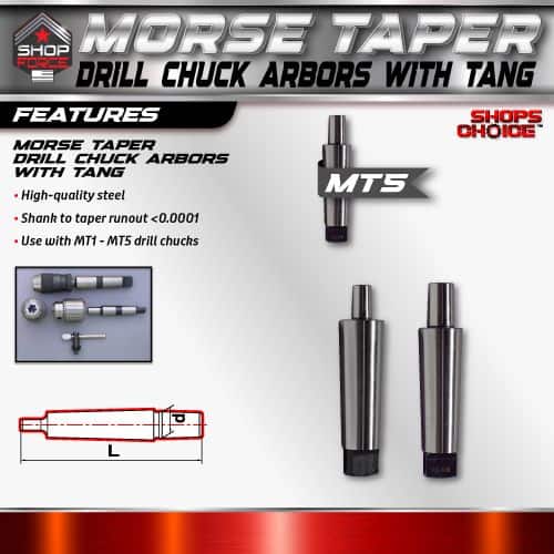 High-quality steel Morse taper drill chucks with tang for precise gun drill operations, compatible with MT1-MT5 chucks, designed for industrial machining and drilling applications.