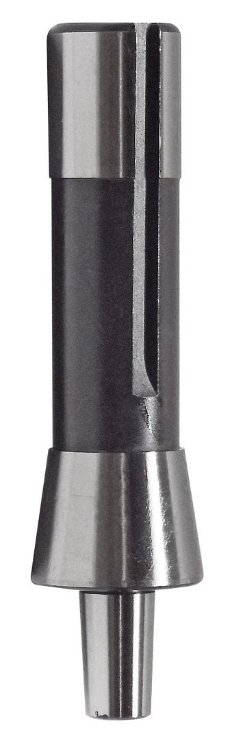 High-speed router collet tool for precise CNC milling and machining operations. Durable metal construction ensures accuracy and long-lasting performance in industrial settings.