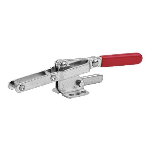 High-quality bar clamp with a red handle, ideal for woodworking and metalworking projects, providing a secure grip and adjustable pressure for precise assembly.