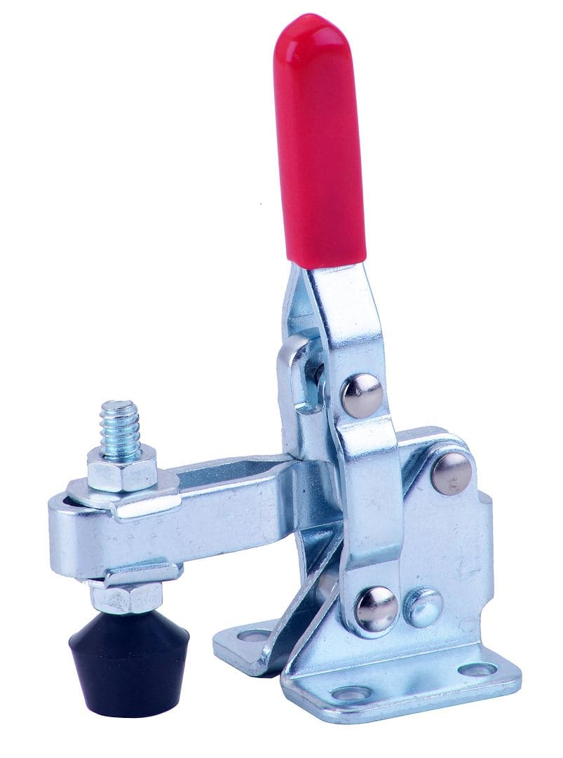 Heavy-duty trailer coupling hitch, galvanized steel with red handle for secure attachment, ideal for towing applications, durable and reliable for transportation needs.