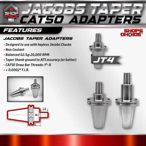 Jacobs taper catso adapters for watchmaking and precision tools, designed for use with Heylens Jacobs Chucks, featuring non-coolant, balanced G2.5, high RPM, and AT3 accuracy, ideal for fine machining.
