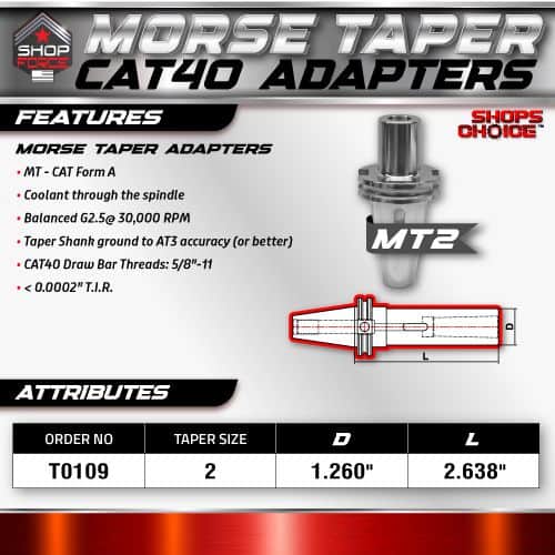 Morse Taper Adapter for CNC machines and machining tools, featuring coolant through spindle and precision AT3 accuracy, ideal for high-performance industrial applications.