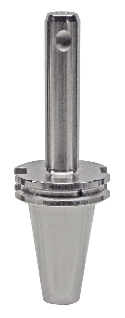 Heavy-duty metal cutting tool holder for CNC machines, precision-machined for secure installation and optimal performance.