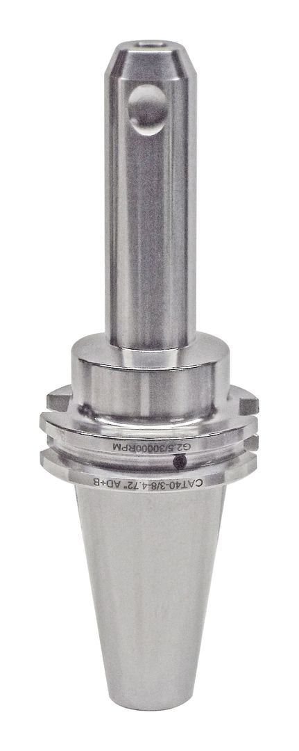 High-precision industrial CNC machine tool holder, durable steel machining part for manufacturing and machining applications.