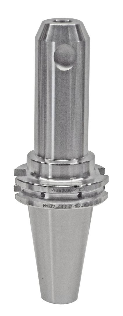 Precision machining tool holder for CNC machines, made of durable steel, with high accuracy and stability for machining operations.