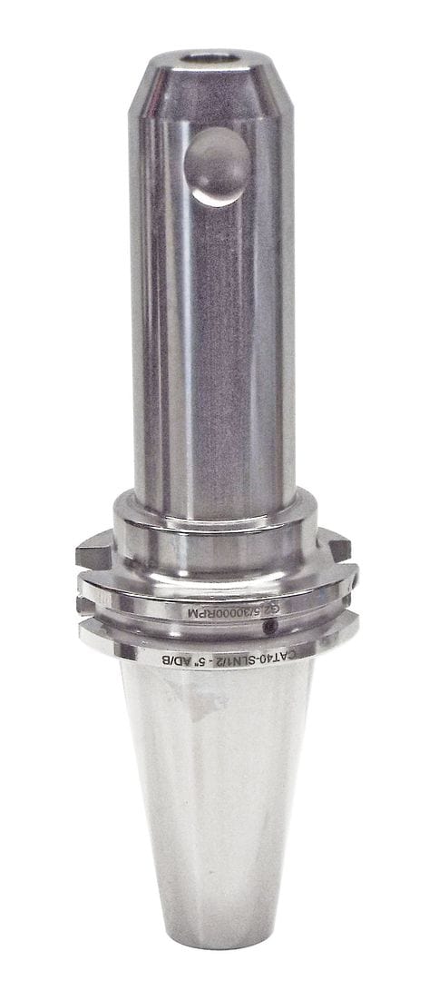 Precision CNC machining tool holder for metalworking.