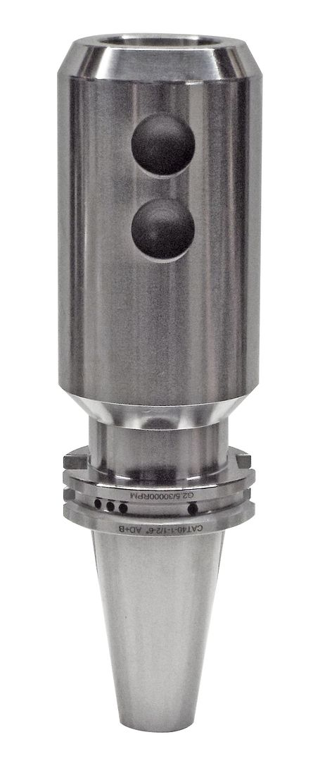 Precision industrial machine tool holder with high-strength steel construction for CNC machining.