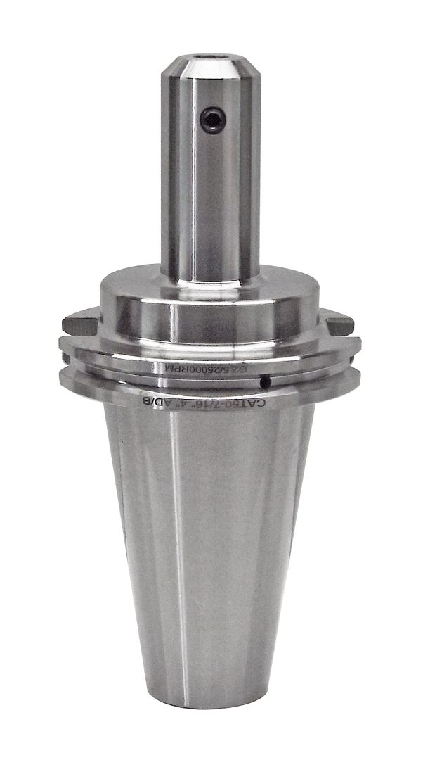 Precision machine tool part in polished metal for industrial machining applications.