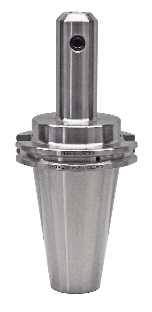 High precision machine tool holder with coolant channel for CNC machining, durable steel construction for precision metalworking.