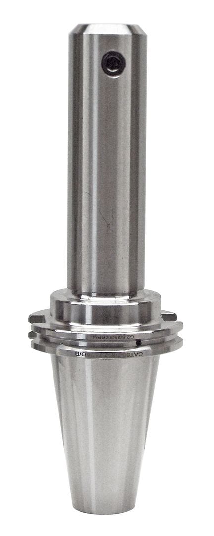 High-precision machine tool holder with tapered shank and clamping mechanism, ideal for CNC milling, turning, and industrial machining applications. Durable steel construction for stability and accuracy.