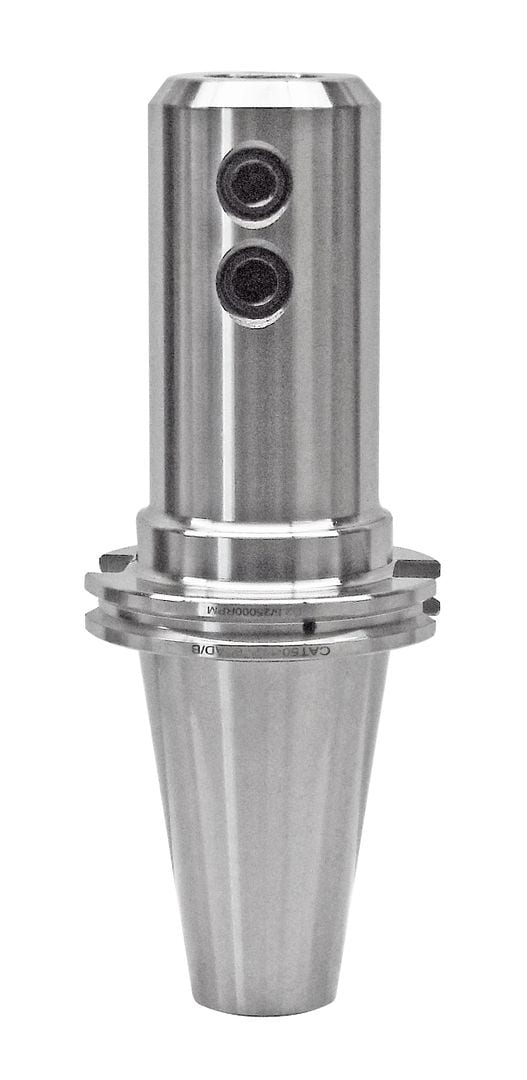 Precision CNC machine tool holder with two hydraulic locking pins for high-performance machining operations.
