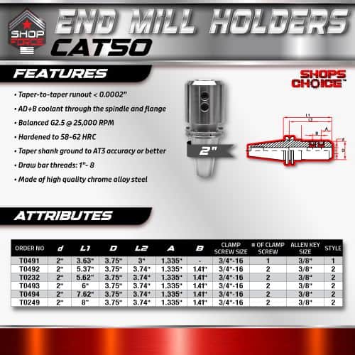 2. High-quality end mill holder with precise taper-to-taper runout and high-speed capability, made from durable chrome alloy steel for CNC machining applications.