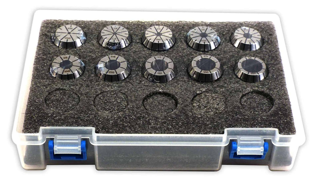 Precision metal dial knobs set in foam packaging for electronic prototypes.