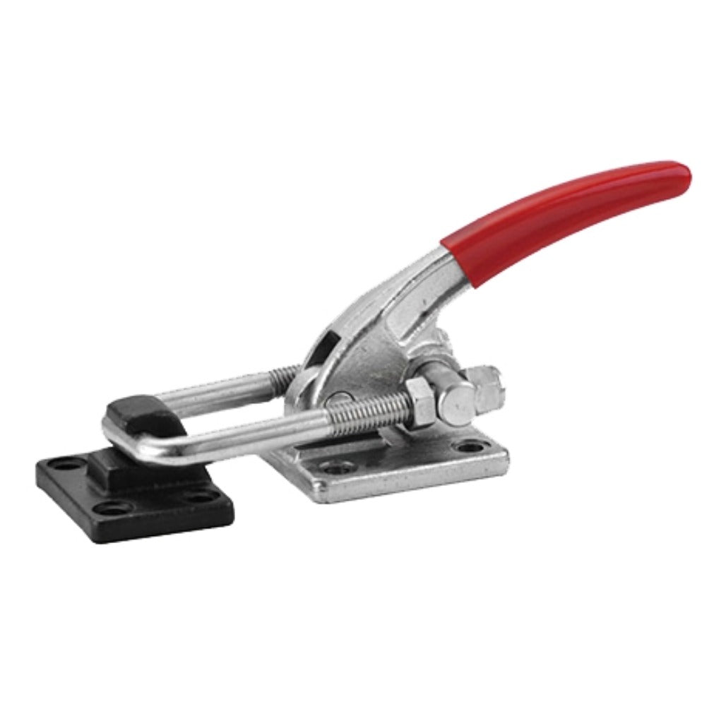 High-quality carbon steel latch toggle clamps ideal for industrial, manufacturing, and woodworking applications with heavy-duty holding power.