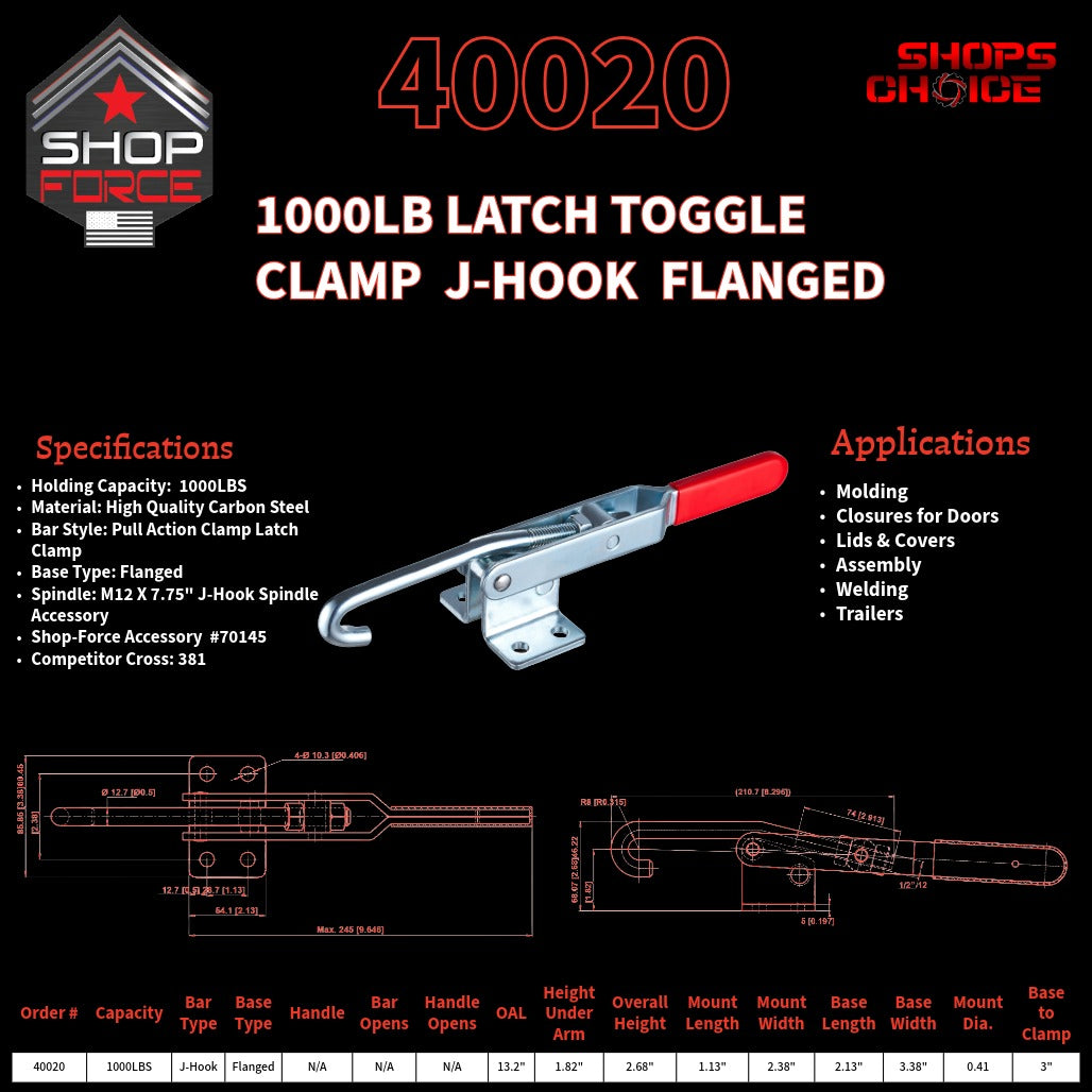 1000LB LATCH CLAMP - 40020 - Shop-Force