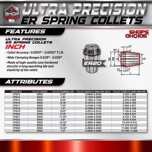 High-precision ER spring collet with ultra accuracy and durable heat-hardened steel, designed for maximum gripping power and longevity in precision machining applications.