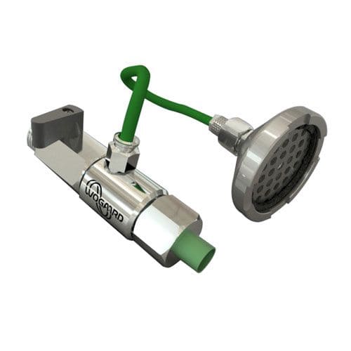 High-pressure industrial spray nozzle with hose connection for cleaning and maintenance tasks.