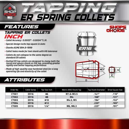 ER16 spring collet for precision tool holding, featuring high accuracy and special lock design to prevent slippage, made from durable hardened steel with optimal grip and high tolerance.