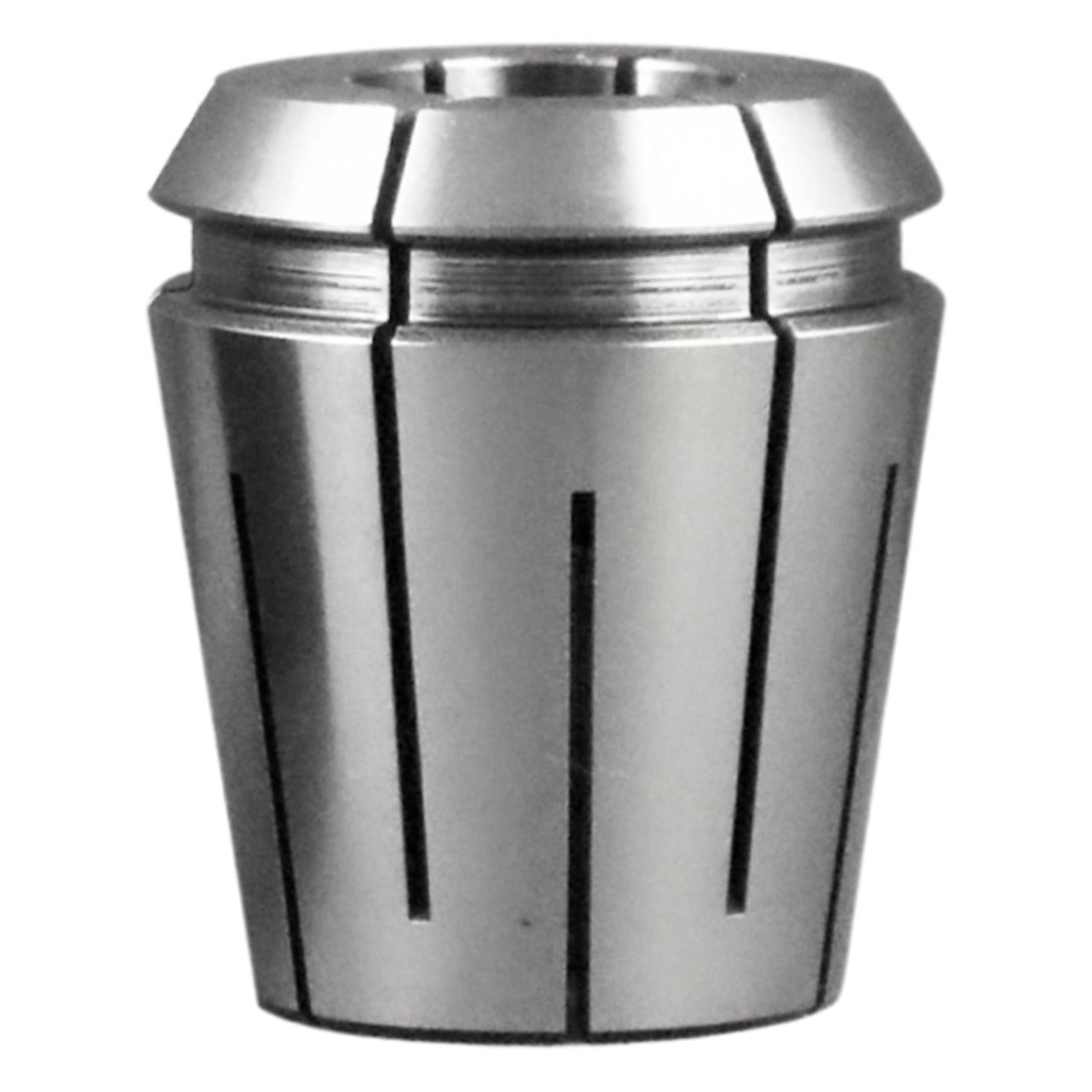 '- A high-precision, industrial-grade metal chuck used for securely gripping workpieces in machining operations.
