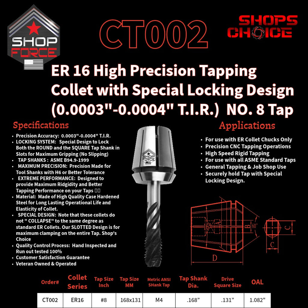 CT002 tapping collet image 2