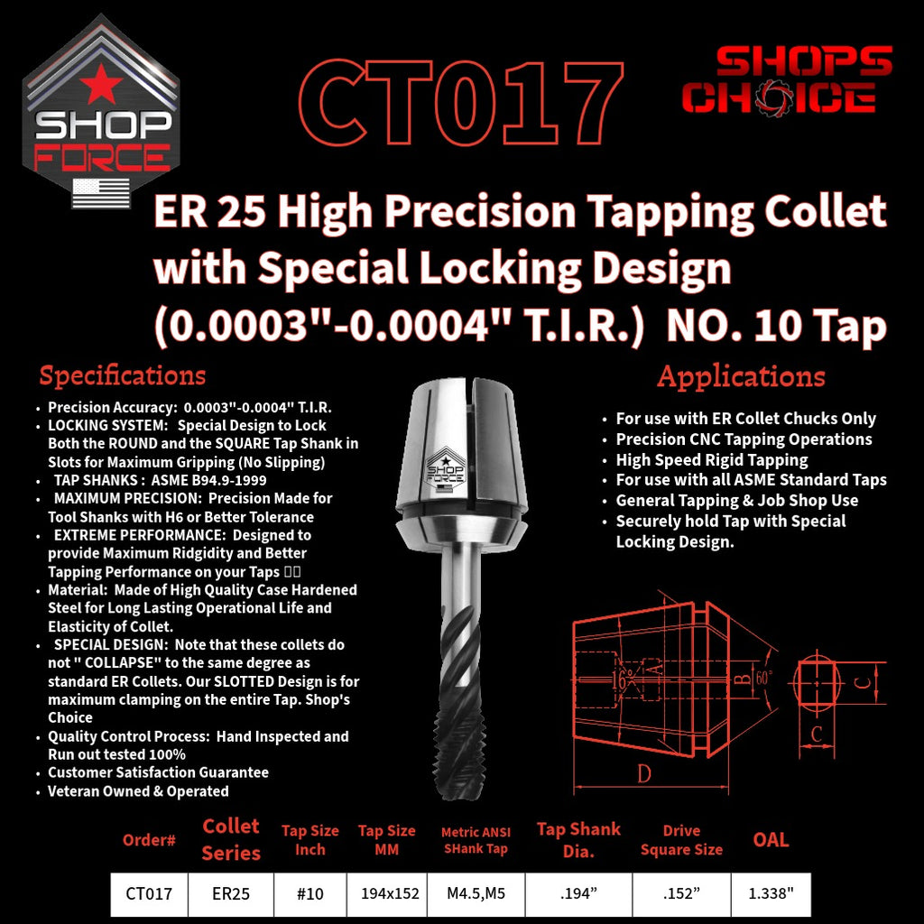 CT017 tapping collet image 2