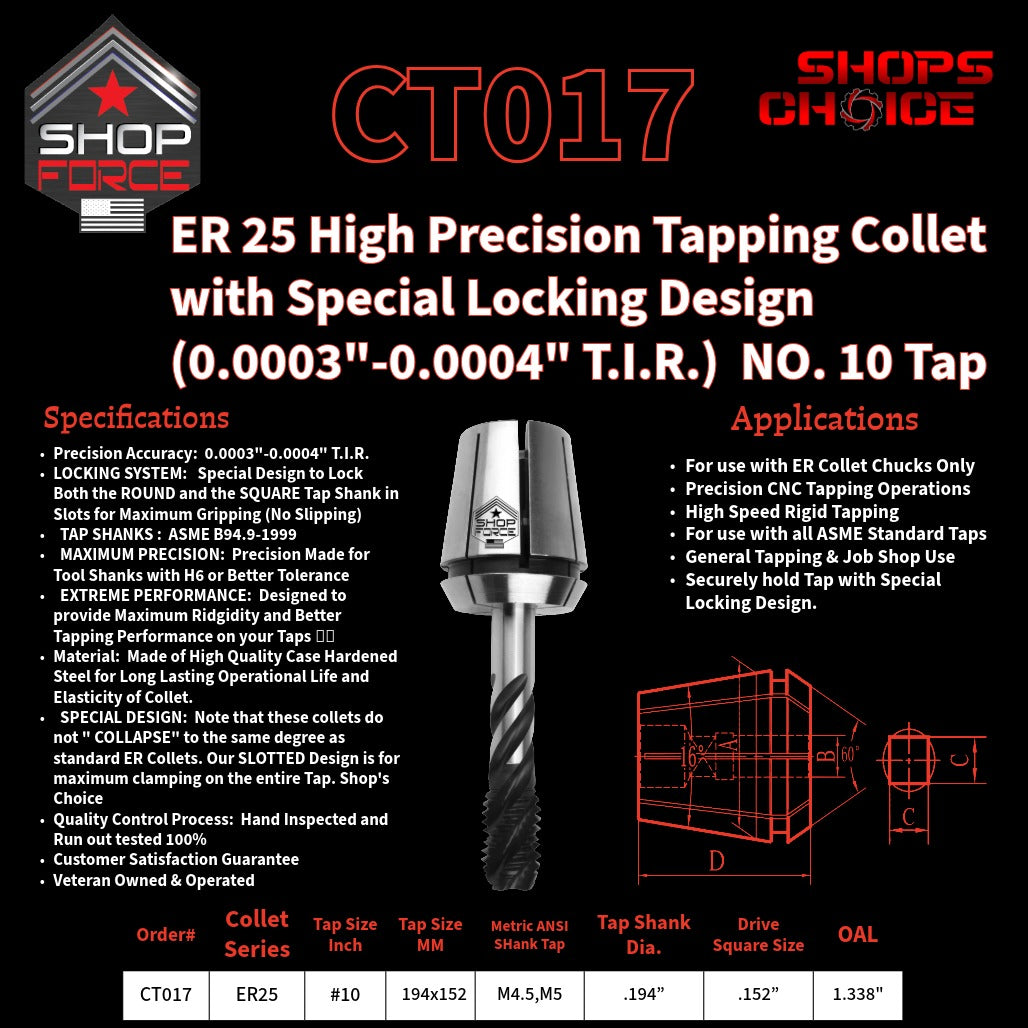 CT017 tapping collet image 2