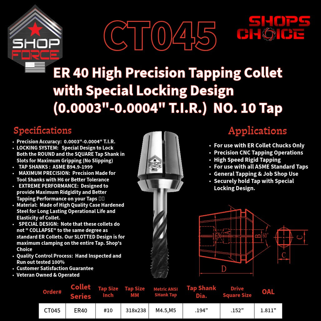 CT045 tapping collet image 2