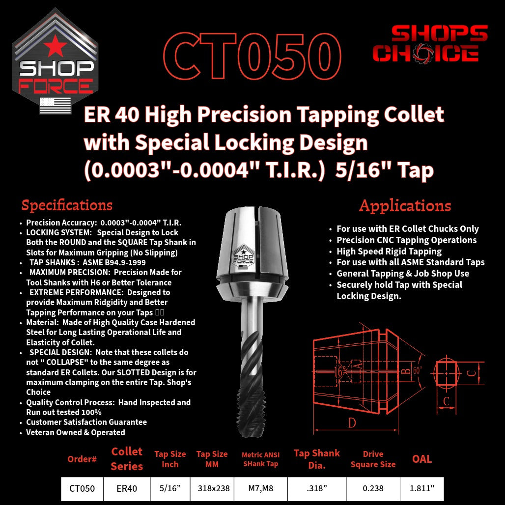 CT050 tapping collet image 2