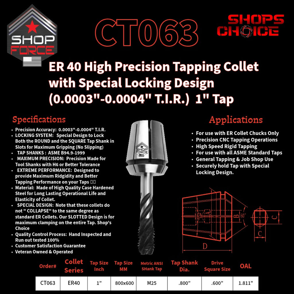 CT063 tapping collet image 2