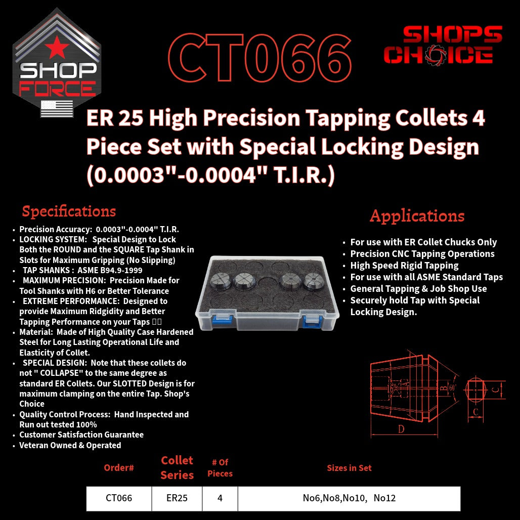 CT066 ER Tap Collets set image 2