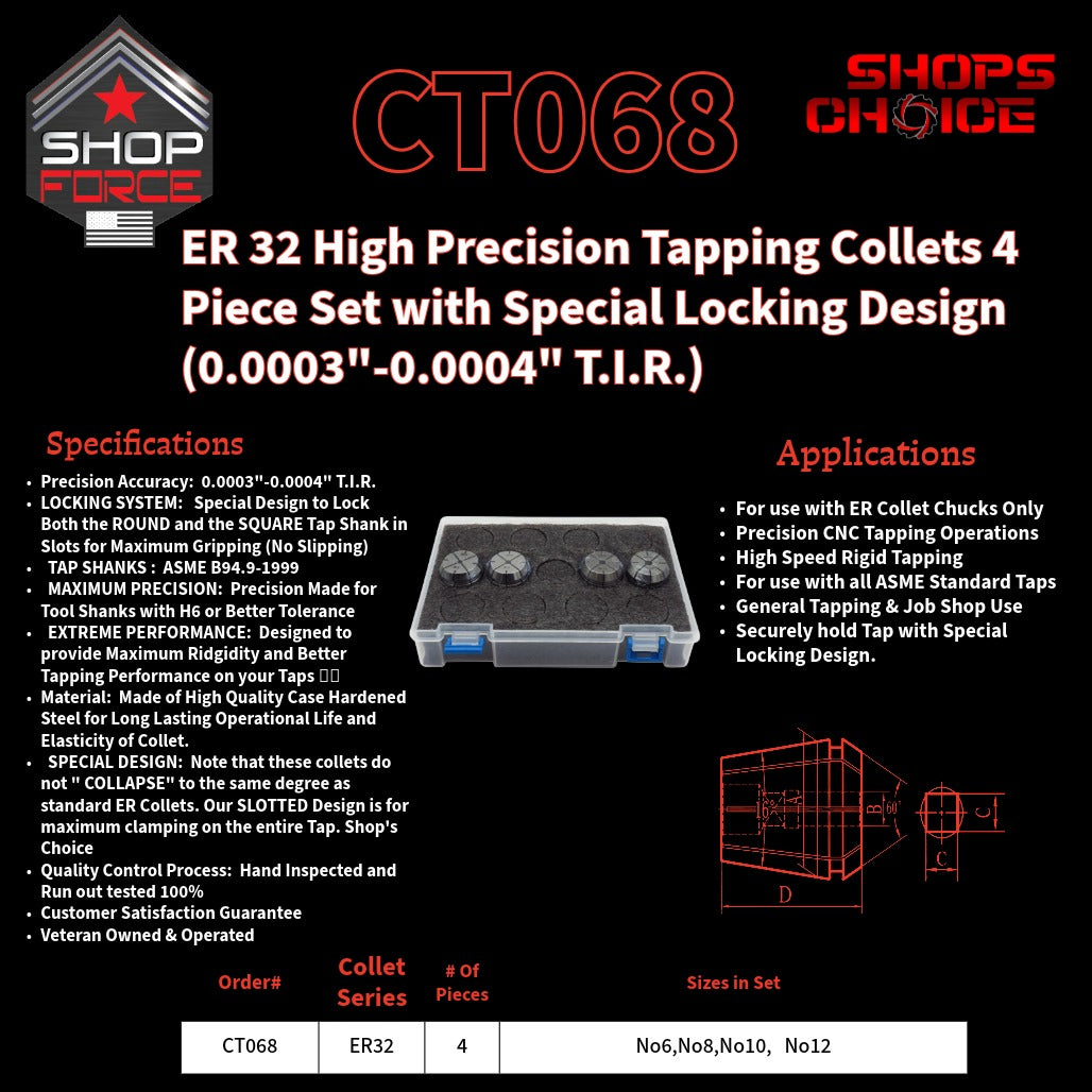CT068 ER Tap Collets set image 2