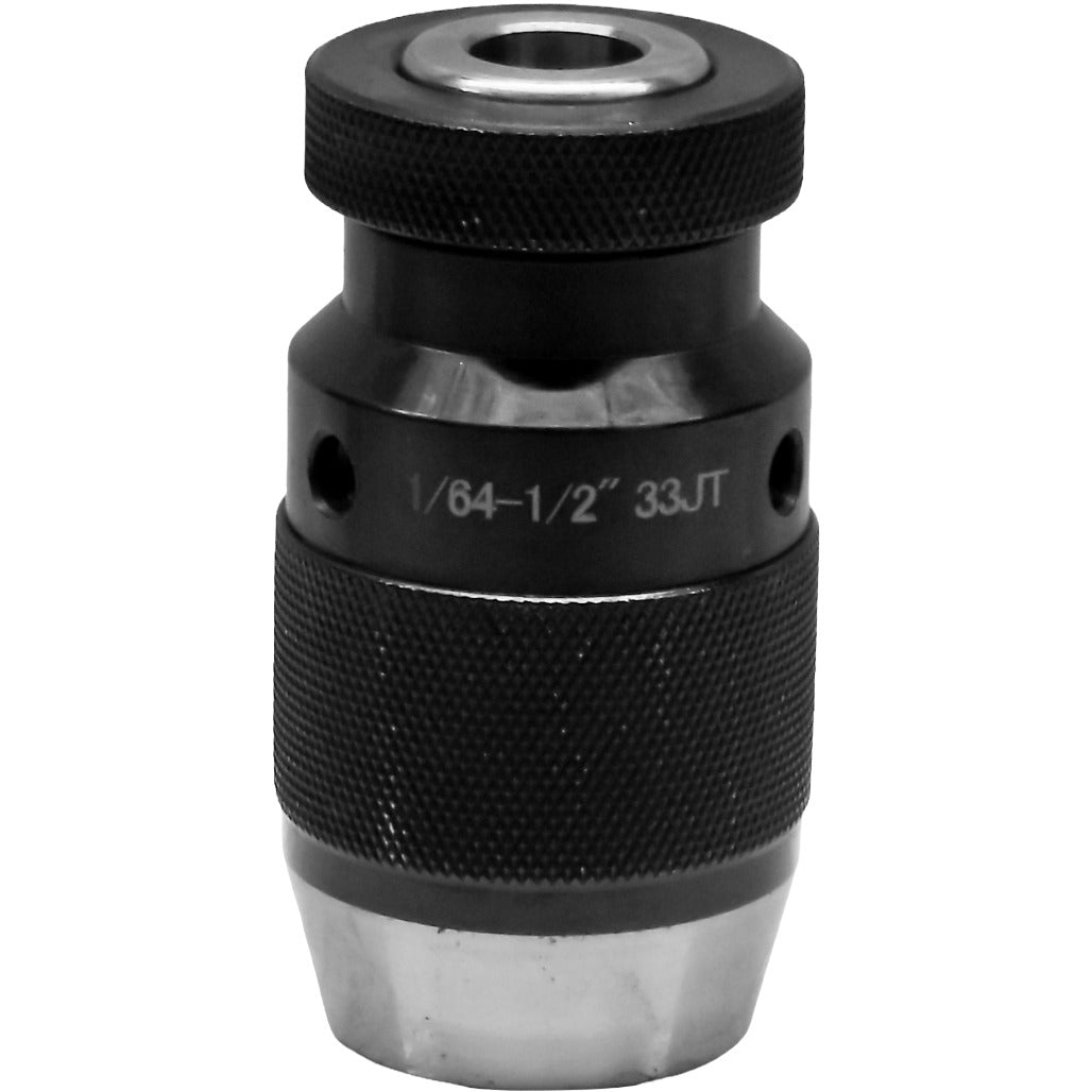 4. High-precision heavy-duty keyless drill chucks with 4000 RPM, self-tightening feature, and heat-treated ground for industrial drilling applications.