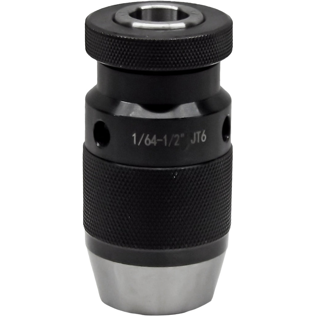 4. High-precision heavy-duty keyless drill chucks with 4000 RPM, self-tightening feature, and heat-treated ground for industrial drilling applications.