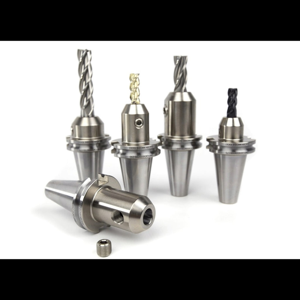 Precision CNC machine tool with high-speed drill bit for manufacturing and industrial machining processes.