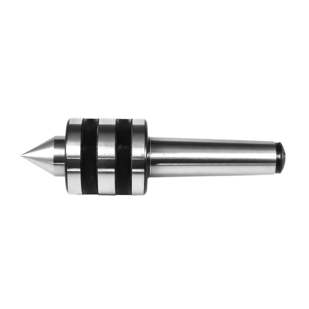 High-precision low profile live center for machining and turning applications, featuring high-quality steel construction, durable design, and 60° included angle for accuracy and longevity.