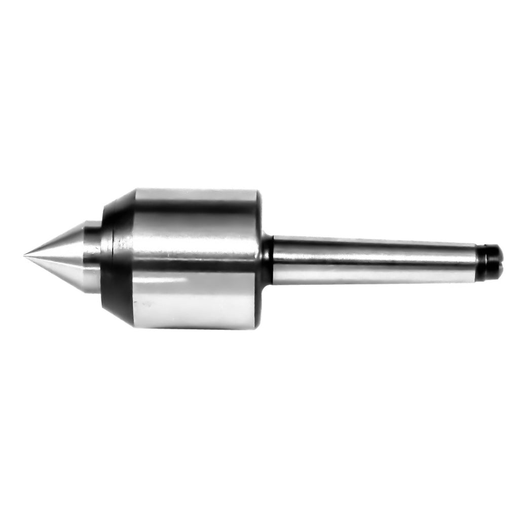 High-precision low profile live center with durable steel body, designed for long-lasting lubrication, and capable of withstanding high RPMs for CNC machining and industrial applications.