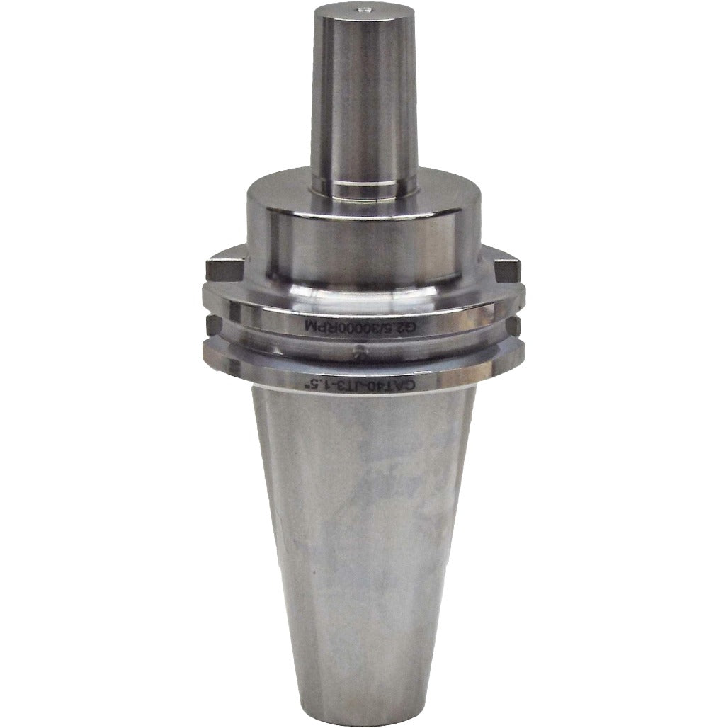Jacobs Taper Adapters for CNC Machines, features include non-coolant, balanced G2.5 at 30,000 RPM, and precise AT3 taper accuracy. Compatible with layless Jacobs chucks for high-precision machining.