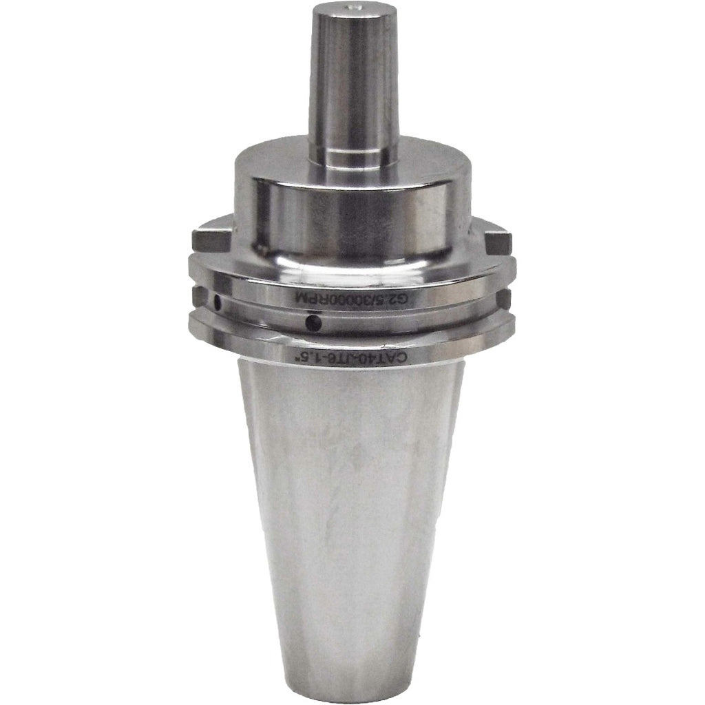 Jacobs Taper Cato Adapters for machining and tool holding, high precision, non-coolant, balanced G2.5, tapered shank to AT3 accuracy, compatible with Hayes Jacobs Chucks, featuring CAT40 drawbar threads.