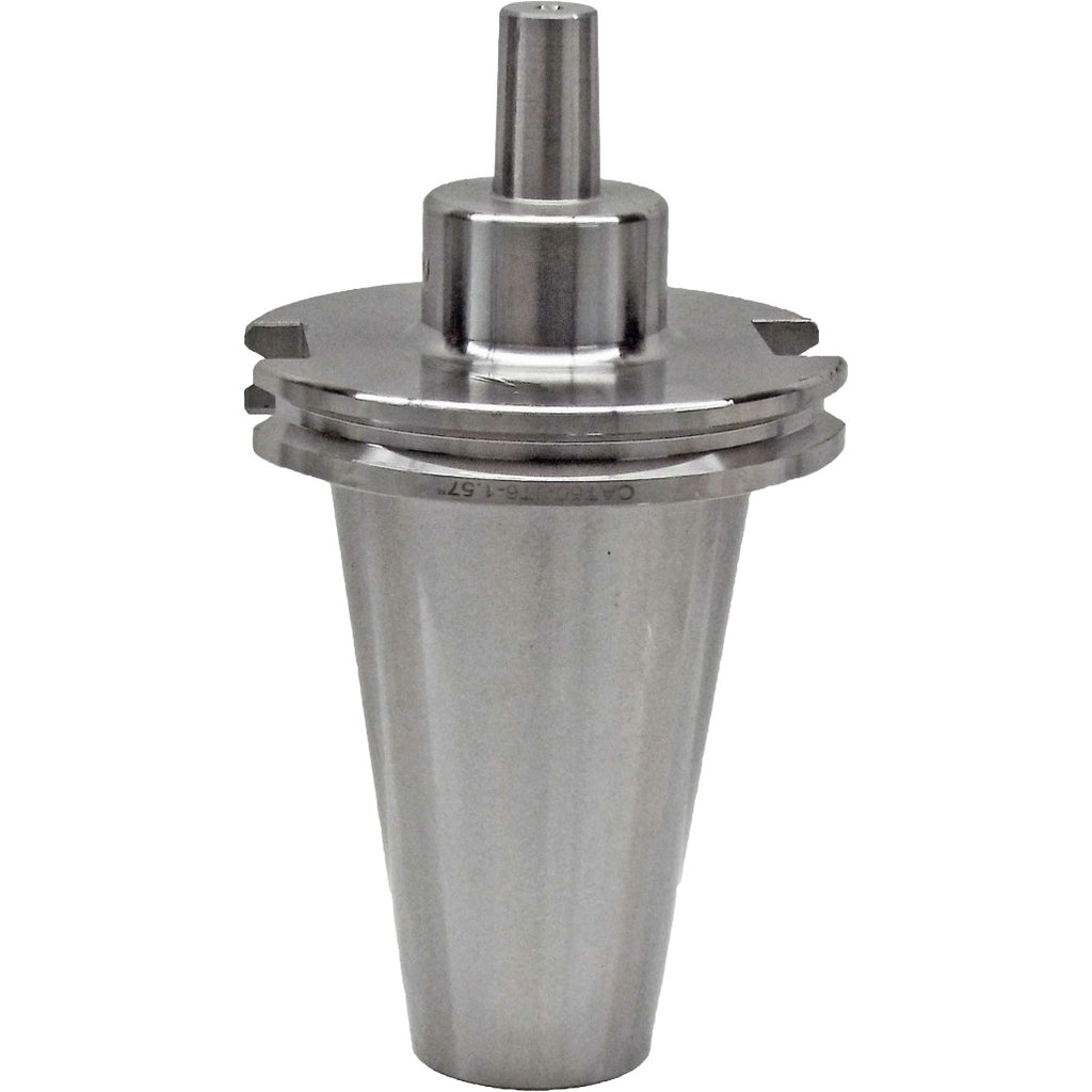 Jacobs Taper CAT50 Adapters for CNC Machines, features high-precision, non-coolant, balanced at G2.5, with ground taper shank for AT3 accuracy and CAT50 drawbar threads for reliable tool holding.