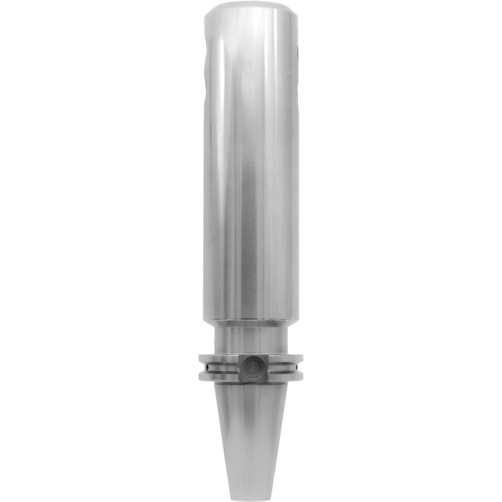 End mill holders catalog by Shop Force, featuring high-precision taper-to-taper runout less than 0.0002 inches, balanced G2.5 at 30,000 RPM, and made of high-quality chrome alloy steel for durability and accuracy.
