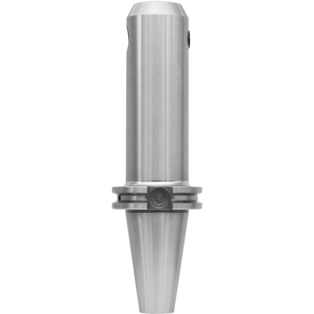 End mill holders catalog by Shop Force, featuring high-precision taper-to-taper runout less than 0.0002 inches, balanced G2.5 at 30,000 RPM, and made of high-quality chrome alloy steel for durability and accuracy.