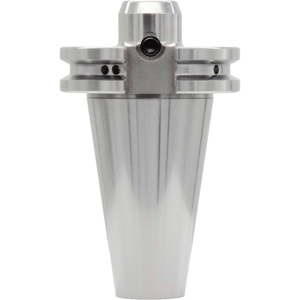Taper-to-taper end mill holder for CNC machining, made of high-quality chrome alloy steel with precise dimensions and high clamping strength for industrial cutting applications.